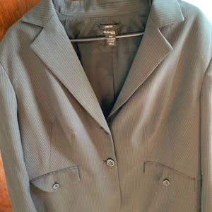 Blazer. Gray pin striped. Size 16W